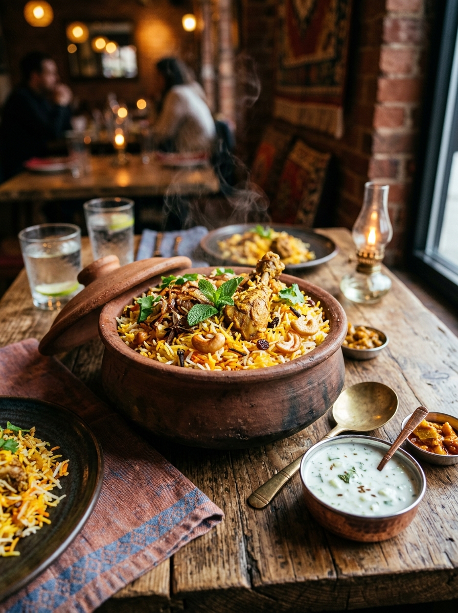Claypot dum biryani